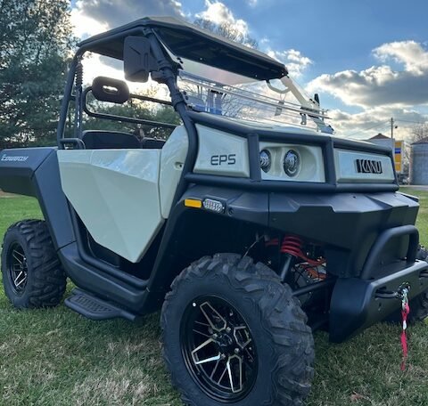 2024 Kandi Cowboy AWD Utility Electric Golf Cart — Dual Motors — Lithium — Sand Color — Heavy Duty